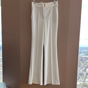 NWOT Express Cream Boot Cut Dress Pants with Gold Buttons